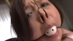 《鼻フック×SM×ハード》メス豚神ボディー美女が麻縄で緊縛拘束された状態で浣腸されてアナル責めで淫乱エッチ《口枷×肛門》